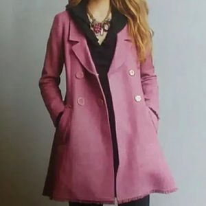 CAbi-excellent condition! Size 6 Madison pink tweed coat with houndstooth lining